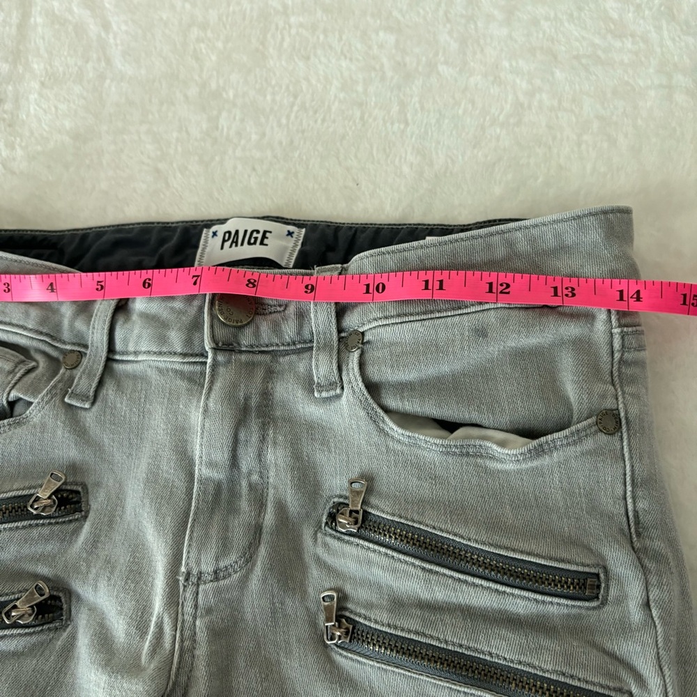 PAIGE Edgemont Montauk Grey No Whiskers Jeans Size 27 - Picture 9 of 13